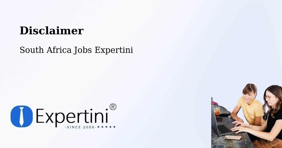 Disclaimer – Hluhluwe - South Africa Jobs Expertini